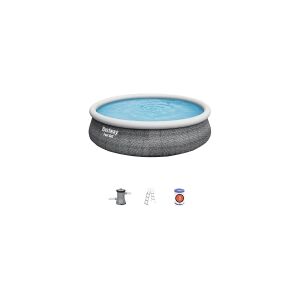 Bestway Fast Set Pool Sæt 457 x 107 cm m/pumpe og stige 12.362 L