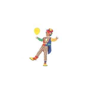 Ciao Blomster Klovn Deluxe-kostume (Jakke med falsk skjorte, butterfly, bukser og hat) - 8-10 år