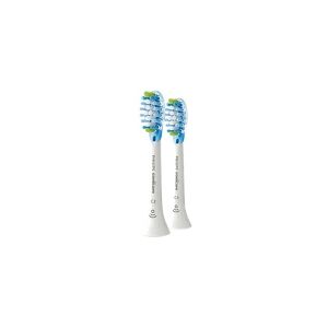 Philips Sonicare C3 Premium HX9042 Plaque Control - Ekstra tandbørstehoved - til tandbørste - hvid (pakke med 2)