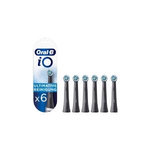 Oral-B iO Series Ultimate Clean Tandbørstehoveder - Sort - 6-pak