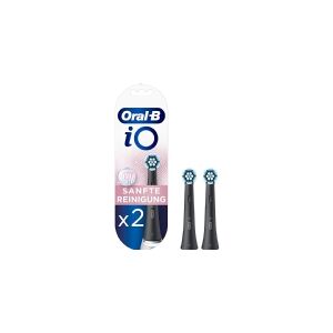 Oral-B iO Series Gentle Care Tandbørstehoveder - Sort - 2-pak