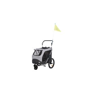 Trixie Cykel trailer, quick-fold, M: 63x95x90/132 cm, grå max.22kg