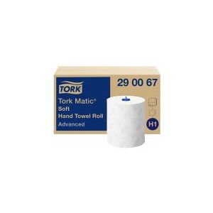 Håndklæderuller Tork H1 Matic® Advanced Premium 2-lag hvid 150m - (6 ruller pr. karton)