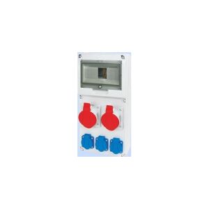 Elektromet Fordelingstavle RSE-03 vindue 8 moduler kablet 2x32A 3P+N+Z 400V, 3x16A 2P+Z 250V IP54 (942082)