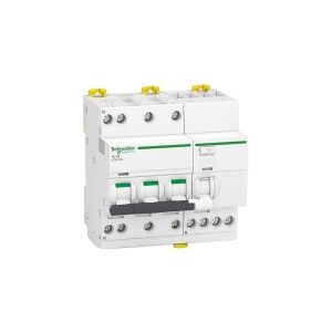 SCHNEIDER ELECTRIC Kombiafbryder RCBo, HPFI, iCV40N, 3P+N C 10A, 30mA, kl.A