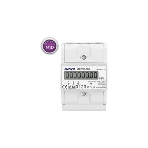 ORNO 3-phase electricity meter, 80A, MID, 3 modules, DIN TH-35mm