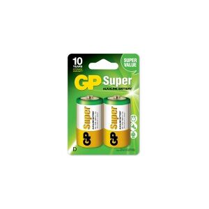 GP Batteries Super Alkaline D batteri, 13A/LR20, 2-pak