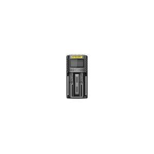 Nitecore UM2, Lithium jern fosfat (LiFePO4), Lithium-Ion (Li-Ion), Nikkel-Cadmium (NiCd), Nikkel-Metalhydrid..., AA, AAA, AAAA, AAAA, C, D