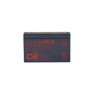 CSB Battery GP 672 Standby USV Blybatteri 6 V 7.2 Ah Blyfleece (B x H x T) 151 x 101 x 34 mm Fladstik 4,8 mm, Fladstik 6,35 mm Vedligeholdelsesfri, Lav