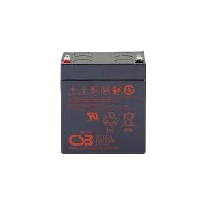 CSB Battery GP 1245 Standby USV Blybatteri 12 V 4.5 Ah Blyfleece (B x H x T) 93 x 108 x 70 mm Fladstik 4,8 mm, Fladstik 6,35 mm Vedligeholdelsesfri, Lav