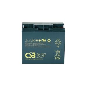 CSB Battery EVX12170 Blybatteri 12 V 17 Ah Blyfleece (B x H x T) 181 x 167 x 76 mm M5 skruetilslutning Cyklusstabilt, Vedligeholdelsesfri, Lav selvaf