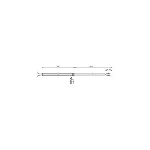 Enda Temperatursensor K1-PT100-S-6x50-2M-2L Silikone Sensortype Pt100 Måleområde temperatur-50 til 200 °C Kabellængde (detaljer) 2 m Sensordiameter 6 mm