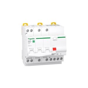 SCHNEIDER ELECTRIC Resi9 XP RCBO/kombiafbryder 3PN C-karakteristik 10A 6kA 30mA klasse A 90mm