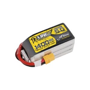 Tattu TAA14006S15X6, 1400 mAh, Lithium polymer (LiPo), 22,2 V, Sort, Rød, Hvid, Gul, 1 stk, Høj