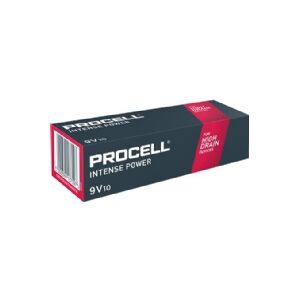 DURACELL Procell Alkaline Intence Power 9V indutribatterier er specielt designet til at holde længere end alm. 9V batterier. - (10 stk.)