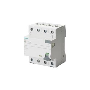 SIEMENS Fejlstrømsafbryder type A 63A 3 polet + nul 30mA udløsestrøm 400V 4 modul bredde