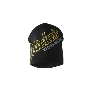 SNICKERS WORKWEAR Beanie allround sort one size med Snickers logo, 100% bomuld