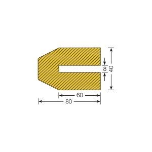 Moravia 422.15.601 Stødfanger (L x B x H) 1000 m x 40 mm x 80 mm