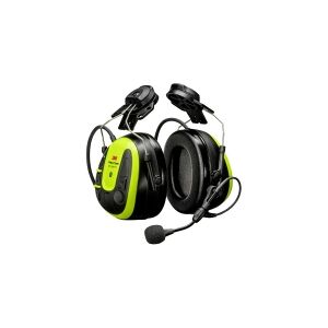 3M PELTOR WS ALERT X-headset, MRX21P3E4WS6, hjelmmonteret, kompatibel med mobilapp, klar gul farve