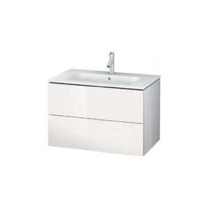 Duravit L-Cube vaskeskab - hvid højglans Med 2 skuffer, passer t. Starck vask 635411000