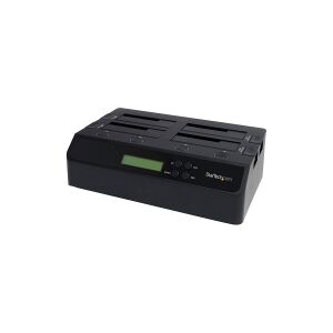 StarTech.com 4 Bay USB 3.0/ eSATA Hard Drive Duplicator Dockingstation til 2,5 &  3,5 SATA/ IDE SSD HDD - Standalone 1:3 Kopieringsstation (SATDOCK4U3RE) - Hard Drive Duplicator - 4 bugter (SATA-300) - til P/N: SVA12DN4NEUA