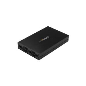 StarTech.com 2.5 SATA USB 3.1 Gen 2 Hard Drive Enclosure - w/ USB Type C and Type A Cables - USB 3.0 backwards compatible (S251BU31315) - Lagringspakning - 2.5 - SATA 6Gb/s - USB 3.1 (Gen 2) - sort