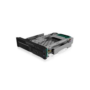 RaidSonic Technology ICY BOX IB-173SSK, 13,3 cm (5.25), Opbevaring drev bakke, 2.5/3.5, SATA, SATA II, SATA III, Serial Attached SCSI (SAS), Sort, Aluminium