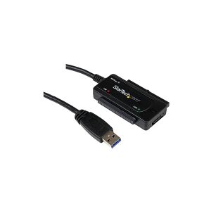 StarTech.com USB 3.0 to SATA IDE Adapter - 2.5in / 3.5in - External Hard Drive to USB Converter - Hard Drive Transfer Cable (USB3SSATAIDE) - Lagringskontrol - ATA / SATA - USB 3.0 - sort - for P/N: PEXUSB3S42V, PEXUSB3S44V