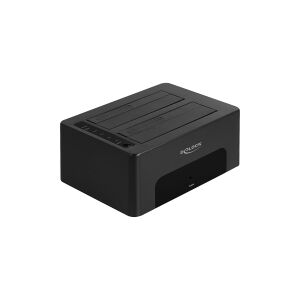 Delock - HDD/SSD dockingstation - båse: 2 - 2,5 / 3,5 delt - SATA 6Gb/s - USB 3.0 - sort