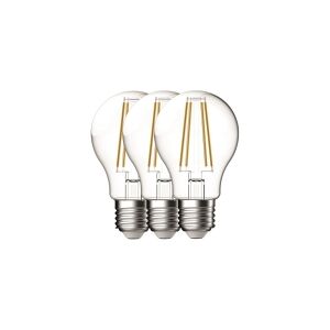 Nordlux Smart - LED-filament-lyspære - form: A60 - klar finish - E27 - 4.7 W (tilsvarende 48 W) - klasse E - varmt hvidt til køligt hvidt lys - 2200-6500 K (pakke med 3)