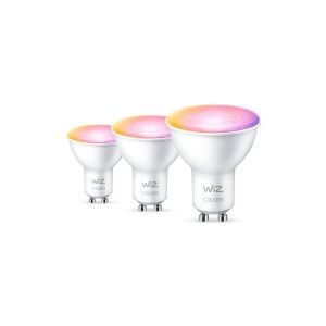 Philips WiZ Colors - LED-spot lyspære - form: PAR16 - GU10 - 4.7 W (tilsvarende 50 W) - klasse F - 16 millioner farver/varmt til køligt hvidt lys - 2200-6500 K (pakke med 3)