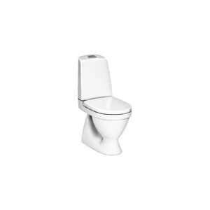 Villeroy & Boch Gustavsberg Nautic toilet med åben skyllerand, lukket S-lås, Ceramic Plus samt hvid toiletsæde m/Soft Close & Quick Release funktion