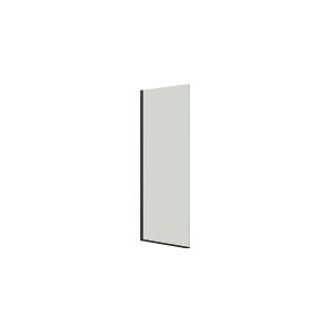 Dansani D91-03 fast væg 197,5 x 87-89 cm sort/klart glas