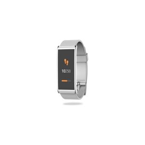 MyKronoz ZeFit4, Wristband activity tracker, Sølv, Hvid, Sølv, Hvid, Touch, Oplader, IP67