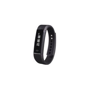 Hama Fit Track 1900 - Sort - aktivitetssporer med armbånd - håndledsstørrelse: op til 240 mm - display 0.86 - monokrom - Bluetooth - 19 g - sort