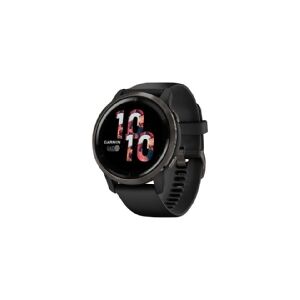 Garmin Venu 2 - 45 mm - sort - sportsur med bånd - silikone - sort - håndledsstørrelse: 135-200 mm - display 1.3 - Bluetooth, Wi-Fi, ANT+ - 49 g