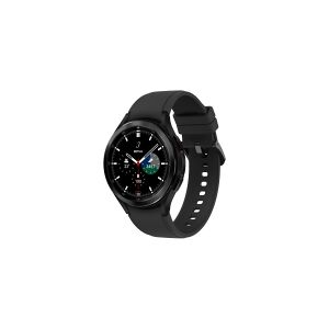 Samsung®   Galaxy Watch4 Classic - 46 mm - sort - smart ur med rillesportsbånd - fluoroelastomer - sort - display 1.4 - 16 GB - NFC, Wi-Fi, Bluetooth - 52 g