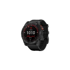 Garmin fenix 7X Solar - 51 mm - skifergrå - sportsur med bånd - silikone - sort - håndledsstørrelse: 127-210 mm - display 1.4 - 16 GB - Bluetooth, Wi-Fi, ANT+ - 96 g