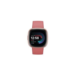 Fitbit Versa 4 - 40 mm - kobberrose - smart ur med bånd - pink sand - båndstørrelse: S/L - NFC, Bluetooth