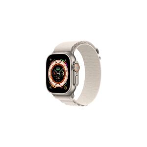 Apple Watch Ultra - 49 mm - titanium - Ja smart ur med Alpine Loop - tekstil - stjernelys - båndstørrelse: S - 32 GB - Wi-Fi, LTE, UWB, Bluetooth - 4G - 61.3 g