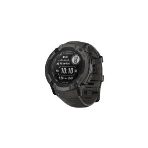 Garmin Instinct 2X Solar - 50 mm - fiberforstærket polymer - Ja smart ur med bånd - håndledsstørrelse: 145-228 mm - monokrom - 64 MB - Bluetooth, ANT+ - 67 g - grafit