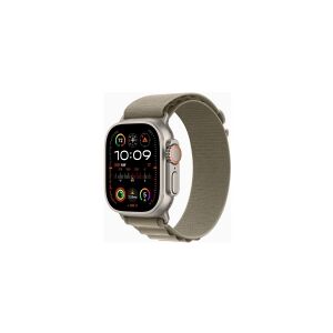 Apple Watch Ultra 2 - 49 mm - titanium - smart ur med Alpine Loop - tekstil - oliven - båndstørrelse: S - 64 GB - Wi-Fi, LTE, UWB, Bluetooth - 4G - 61.4 g