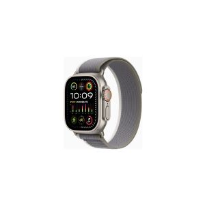 Apple Watch Ultra 2 - 49 mm - titanium - smart ur med Trail Loop - nylonflet - green/gray - båndstørrelse: M/L - 64 GB - Wi-Fi, LTE, UWB, Bluetooth - 4G - 61.4 g