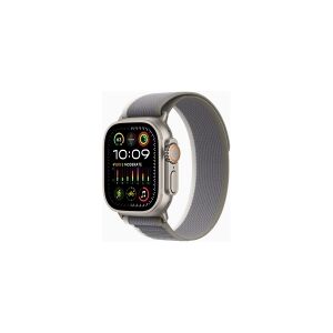 Apple Watch Ultra 2 - 49 mm - titanium - smart ur med Trail Loop - nylonflet - green/gray - båndstørrelse: S/M - 64 GB - Wi-Fi, LTE, UWB, Bluetooth - 4G - 61.4 g