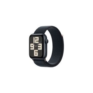 Apple Watch SE (GPS) - 2. generation - 44 mm - midnatsaluminium - smart ur med sportsløkke - vævet nylon - midnat - håndledsstørrelse: 145-220 mm - 32 GB - Wi-Fi, Bluetooth - 32.9 g