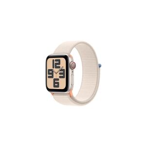Apple Watch SE (GPS + Cellular) - 2. generation - 40 mm - stjernelys-aluminium - smart ur med sportsløkke - vævet nylon - stjernelys - håndledsstørrelse: 130-200 mm - 32 GB - Wi-Fi, LTE, Bluetooth - 4G - 27.8 g