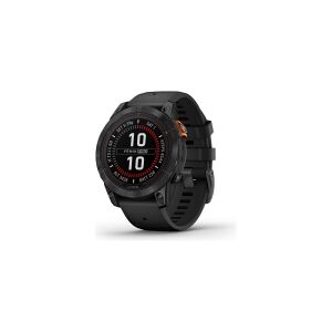 Garmin fenix 7 Pro Solar - 47 mm - skifergrå - sportsur med bånd - silikone - sort - håndledsstørrelse: 125-208 mm - display 1.3 - 32 GB - Bluetooth, Wi-Fi, ANT+ - 79 g