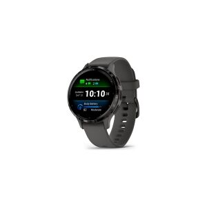 Garmin Venu 3S - 41 mm - småstensgrå - smart ur med bånd - silikone - håndledsstørrelse: 110-175 mm - display 1.2 - 8 GB - Bluetooth, Wi-Fi, ANT+ - 40 g