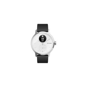 Withings ScanWatch - 42 mm - rustfrit stål - aktivitetssporer med bånd - silikone - monokrom - Bluetooth - 83 g