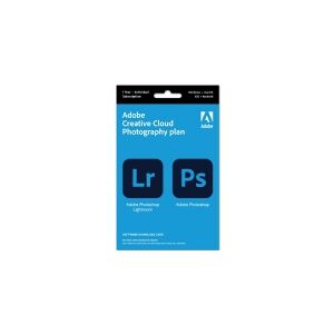 Usorteret Adobe Creative Cloud Photography Plan photography membership - 20 GB - 12 months, activation card